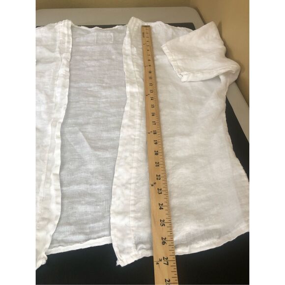 ITALIAN Boho Style 100 Lino Hippie Linen Jacket One size - Picture 13 of 13